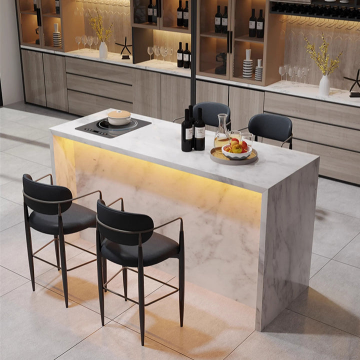 MAS-1799 Masdio Modern Marble Kitchen Island  Bar Table