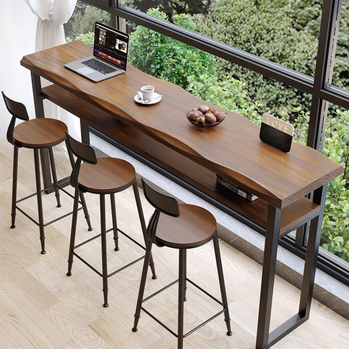 MAS-1808 Masdio Rustic Solid Wood Bar Table