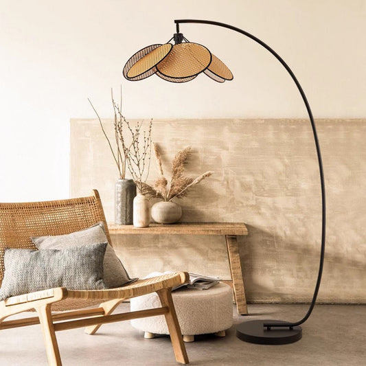 MAS-2547 Masdio Vintage Rattan Floor Lamp