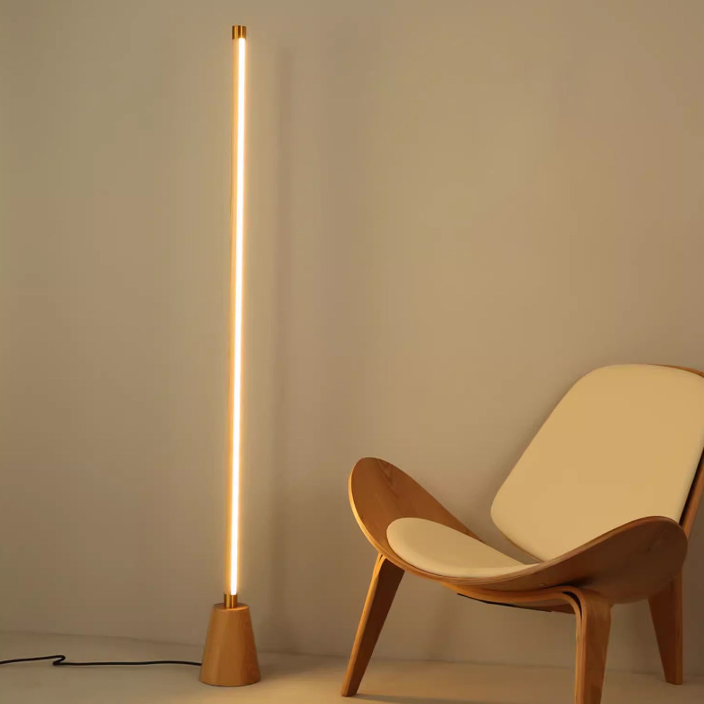 MAS-2632 Masdio AXL Minimalist Solid Wood LED Floor Lamp