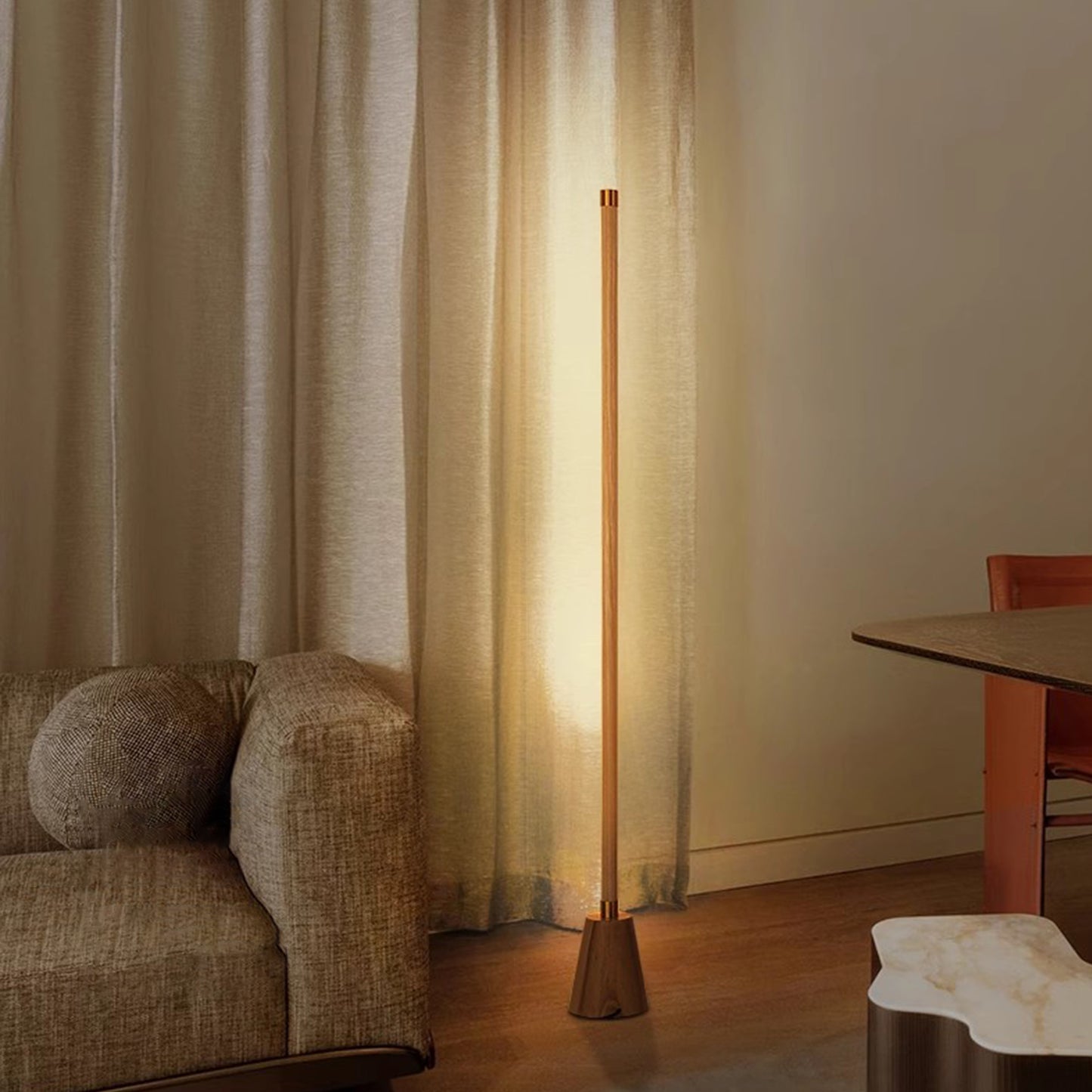 MAS-2632 Masdio AXL Minimalist Solid Wood LED Floor Lamp