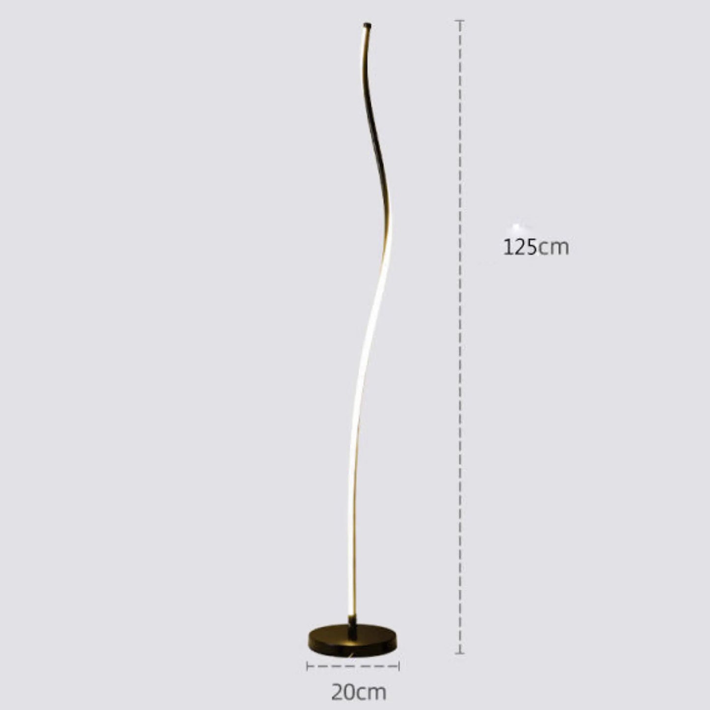 MAS-2635 Masdio Contemporary Minimalist LED Swirl Standing Lamp