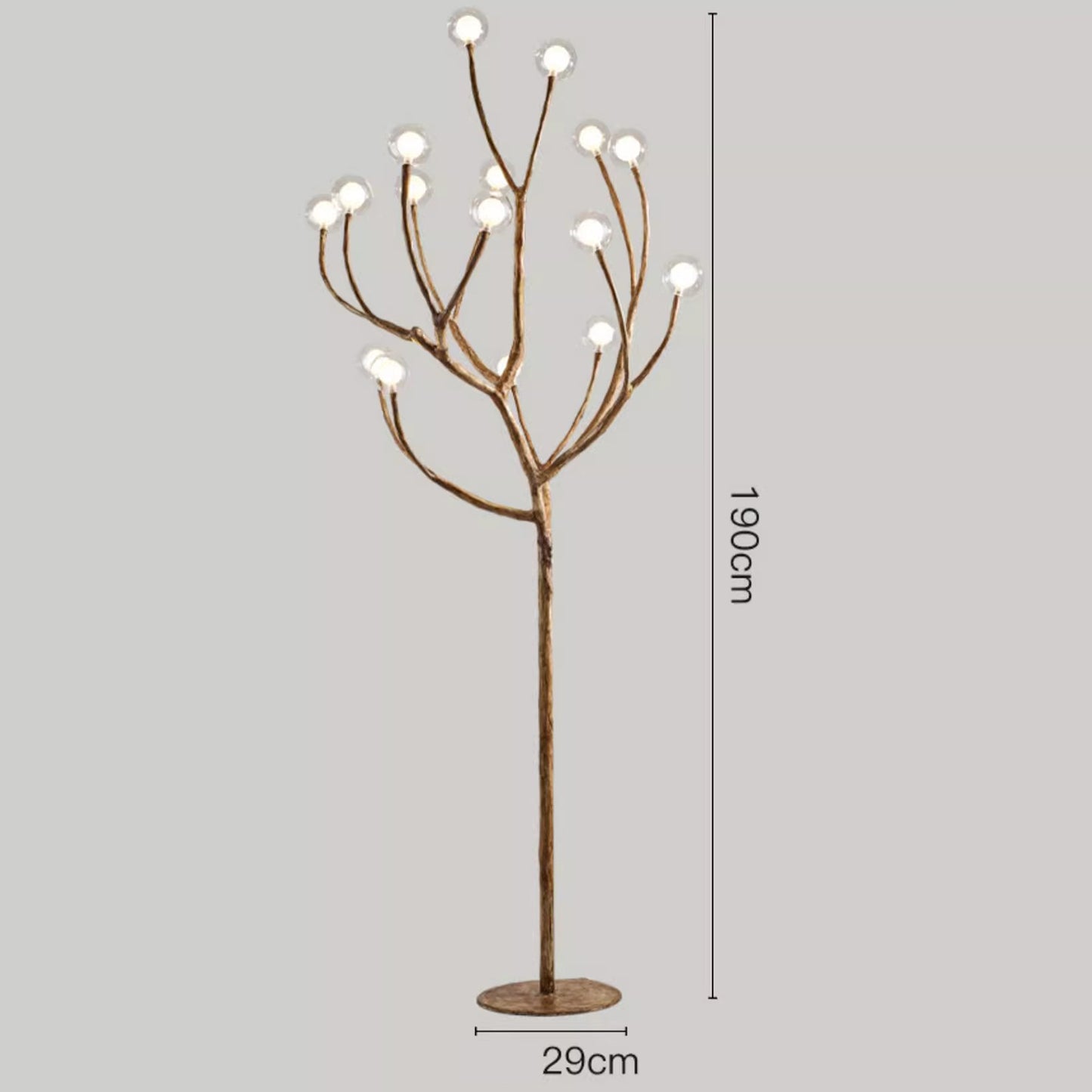 MAS-2655 Masdio Rustic Solid Wood Floor Lamp