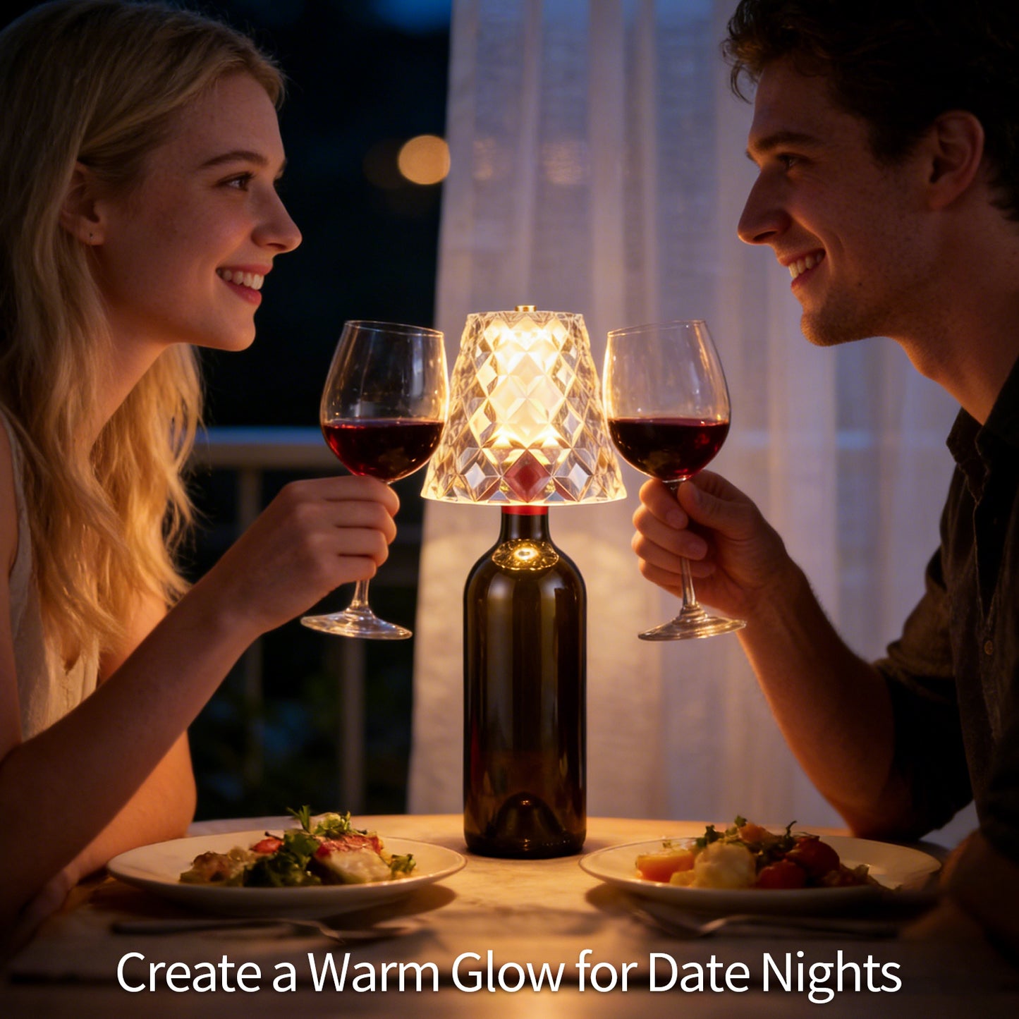 Masdio 3色タッチ充電式ワイヤレスボトルランプ