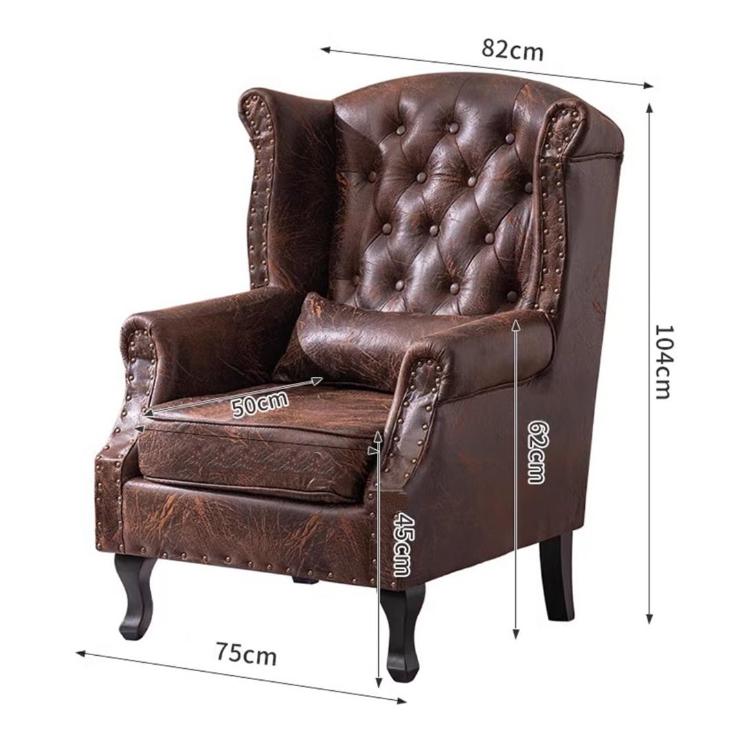 Masdio Classic Chesterfield Accent Lounge Chair