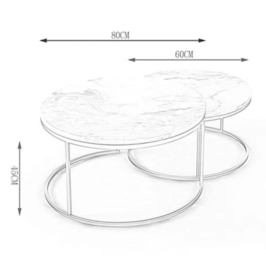 MAS-1383 Masdio Marble Round Coffee Table