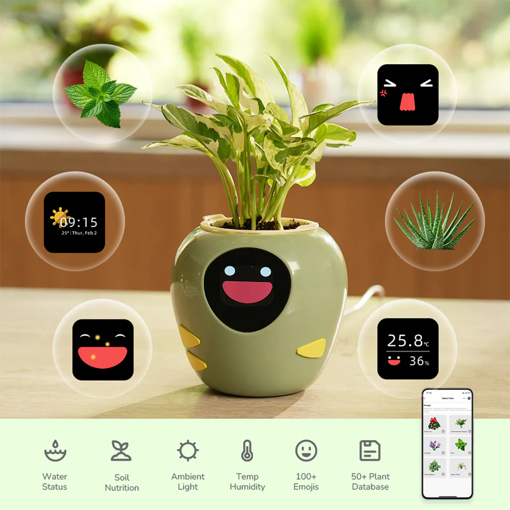 Masdio スマート植木鉢 (アプリ制御)