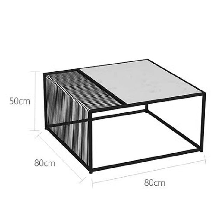 MAS-1389 Masdio Minimalist Marble Metal Frame Coffee Table
