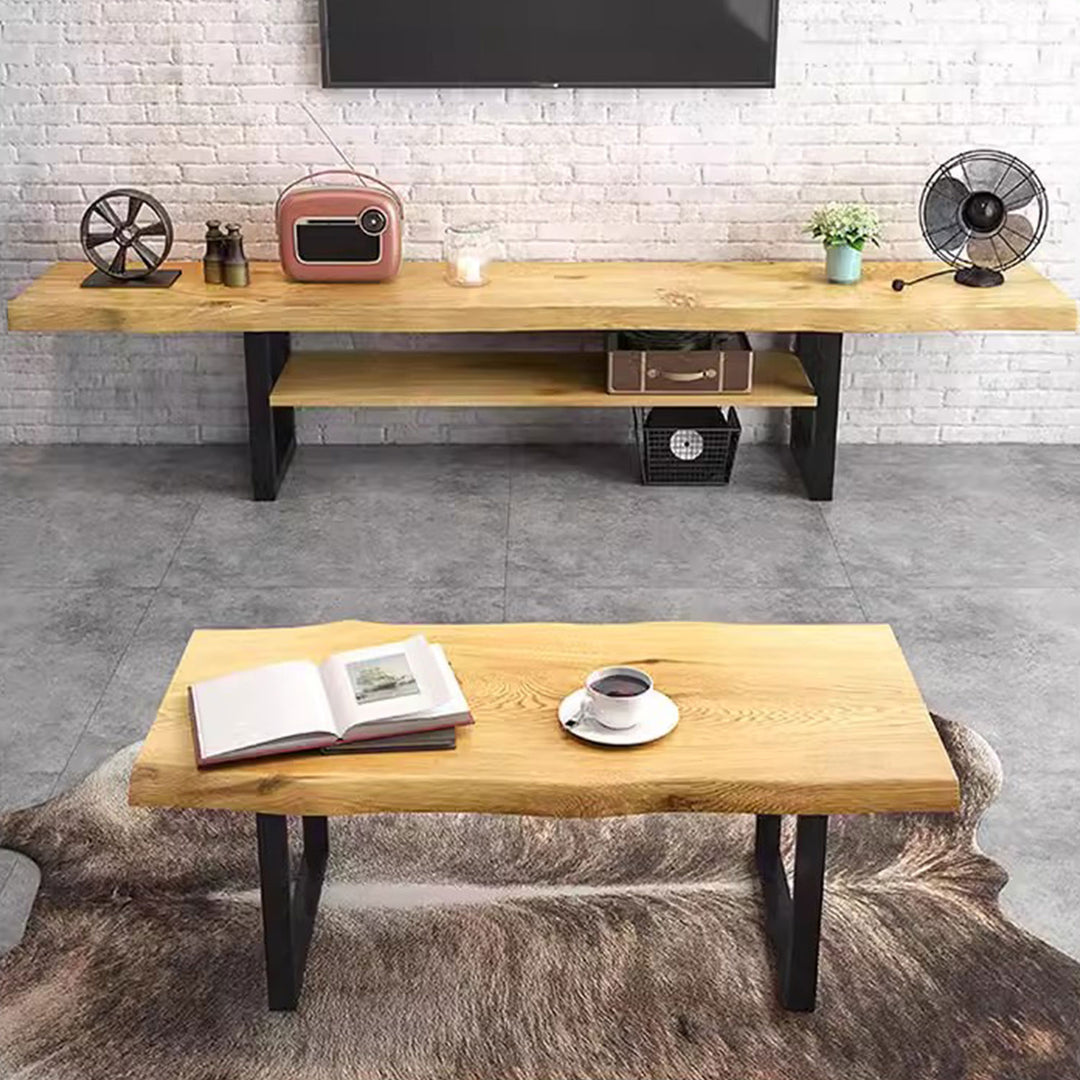 Modern Rustic Solid Wood TV Console