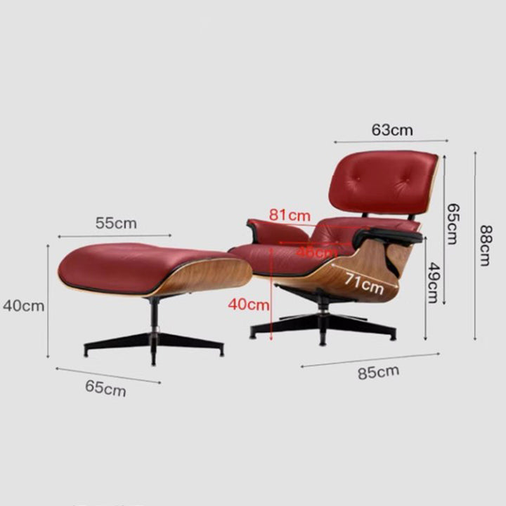 Ottoman-Enhanced Leather Lounge Seating
