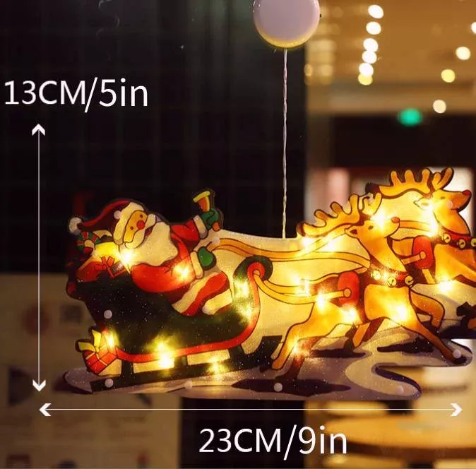 Masdio Christmas Window Hanging Lights