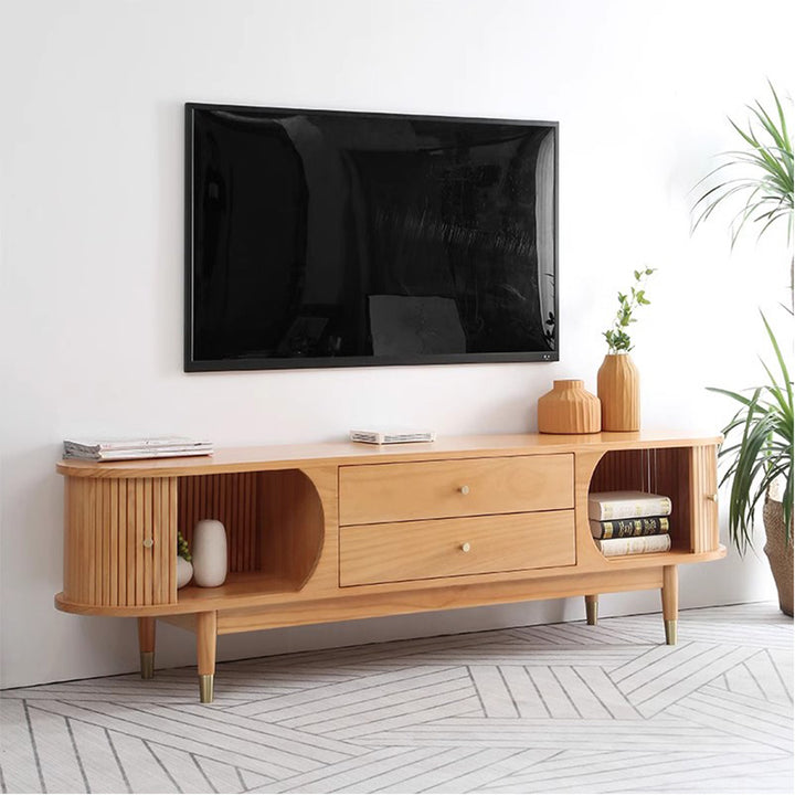 MAS-1204 Masdio Rustic Solid Pine Wood TV Console