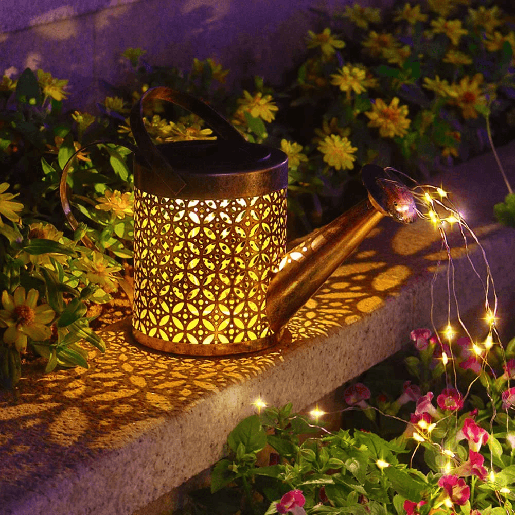 Masdio Solar Glowing Fairy Watering Can Light