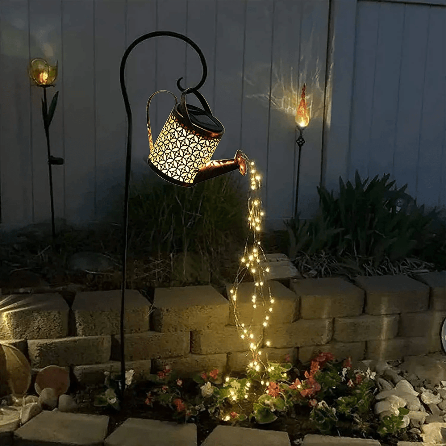 Masdio Solar Glowing Fairy Watering Can Light