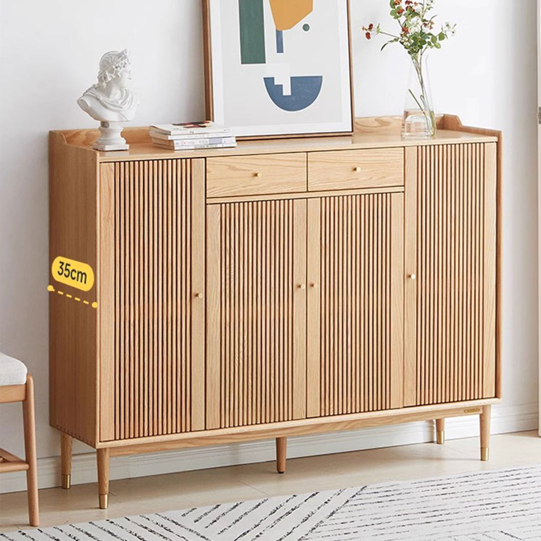 Stylish and Functional 4 Door Shoe Cabinet with Drawers