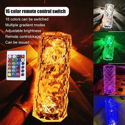 Masdio Touching Control Rose Crystal Lamp