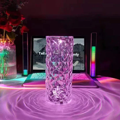 Masdio Touching Control Rose Crystal Lamp