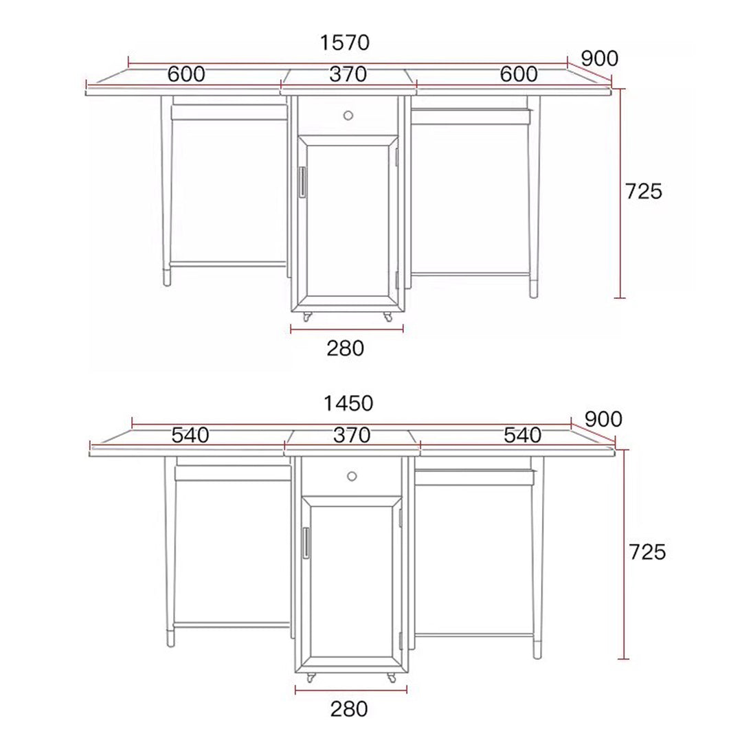 MAS-1278 Masdio Versatile Foldable Dining Table & Chair Set