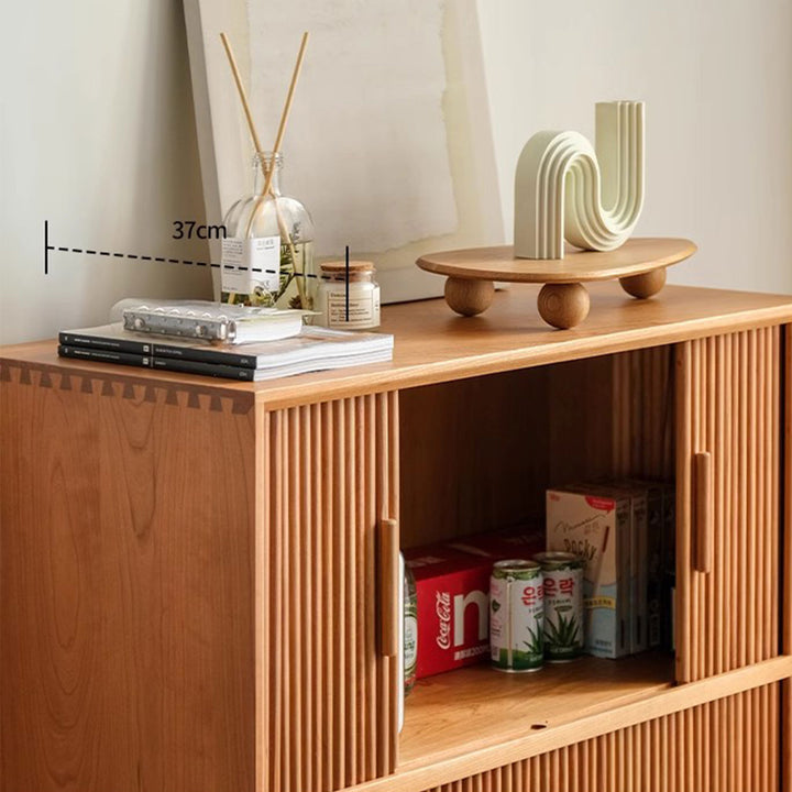 Versatile Solid Wood Bookcase and Cabinet