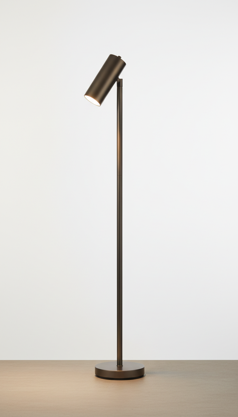 Brushed Metal Floor Lamp Masdio