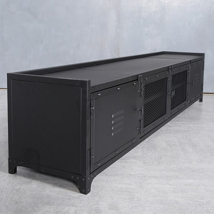 Blake Modern Industrial Metal TV Cabinet Console