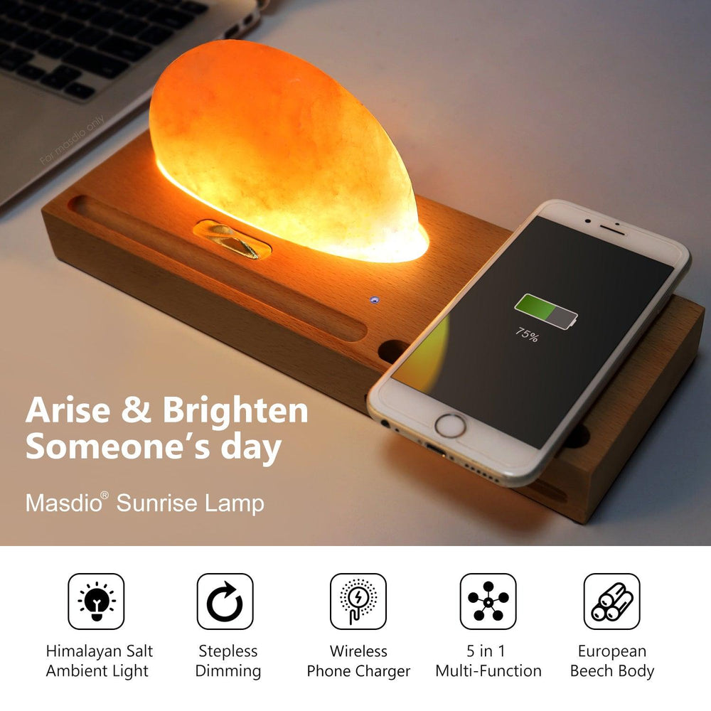 Sunrise Salt Lamp with Wireless Charger