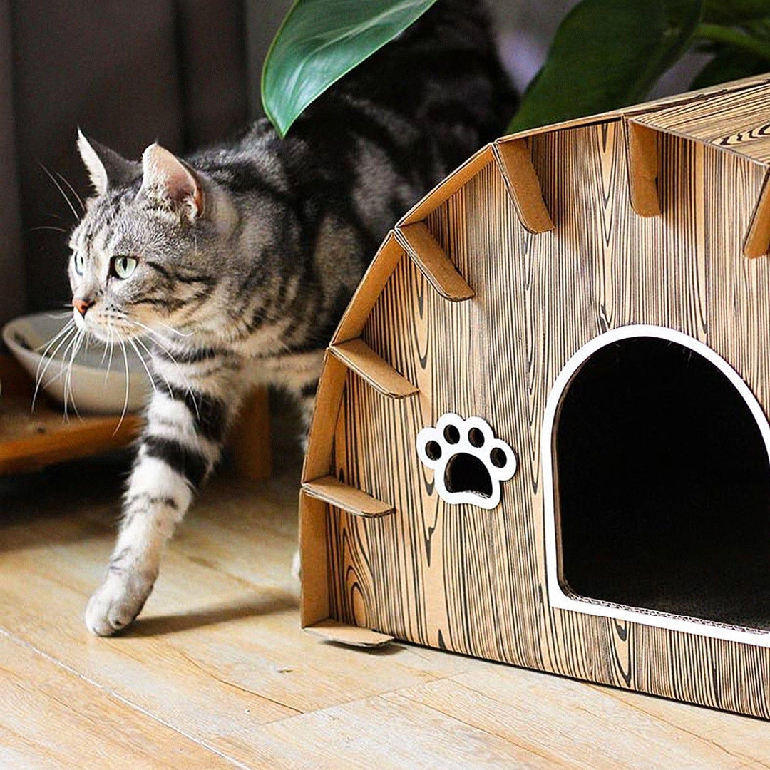 Cat House with Scratcher