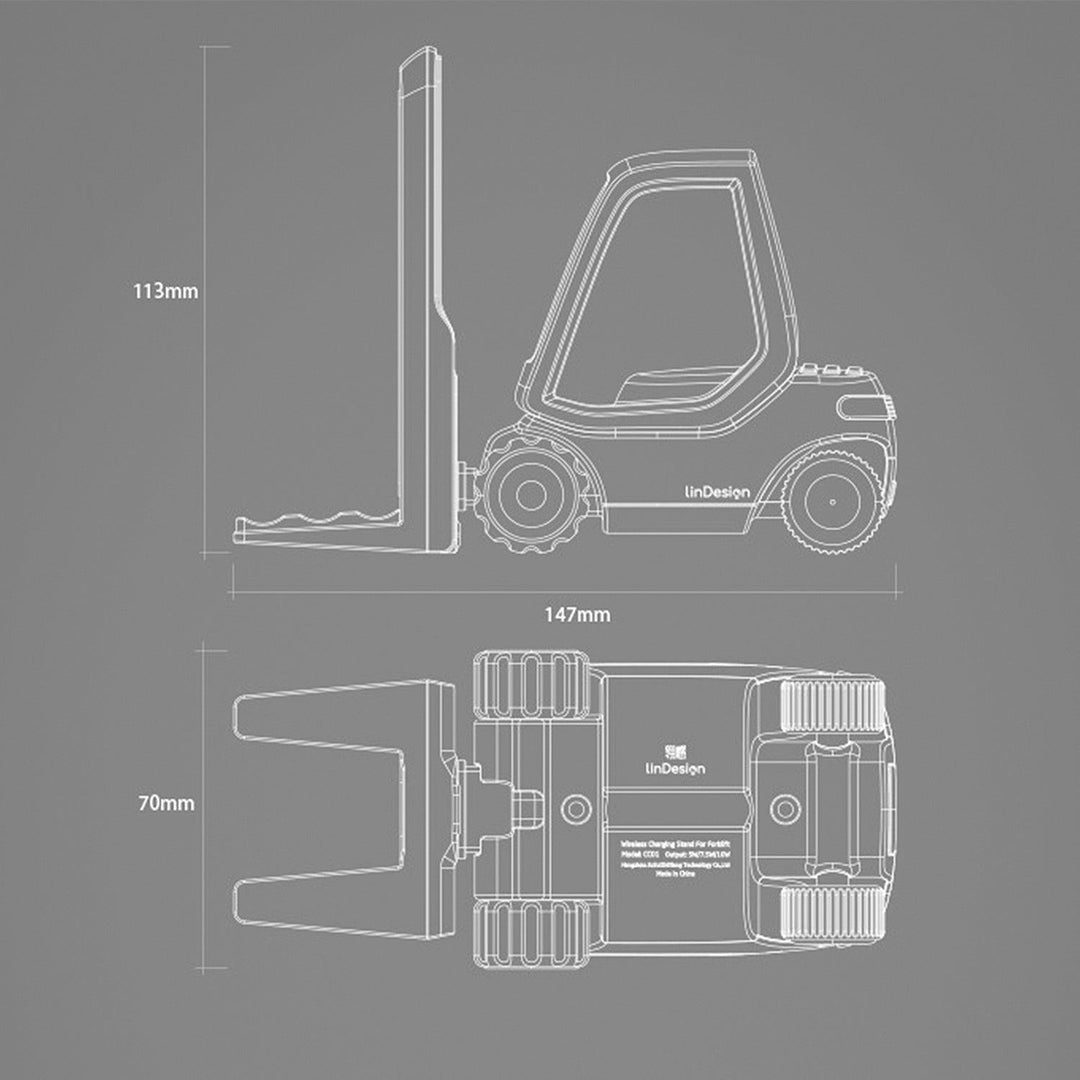 Forklift Phone Wireless Charger Dimension