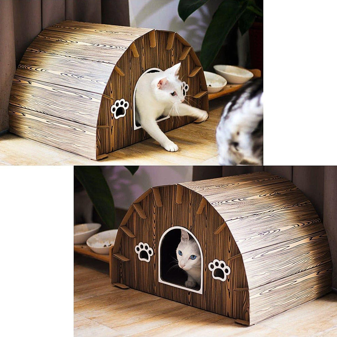 Cat House with Scratcher