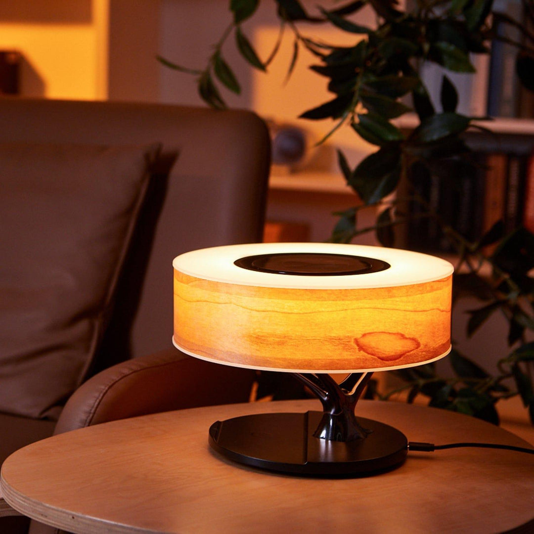 Horizon Bedside Lamp with Wireless Charger + Bluetooth Speaker