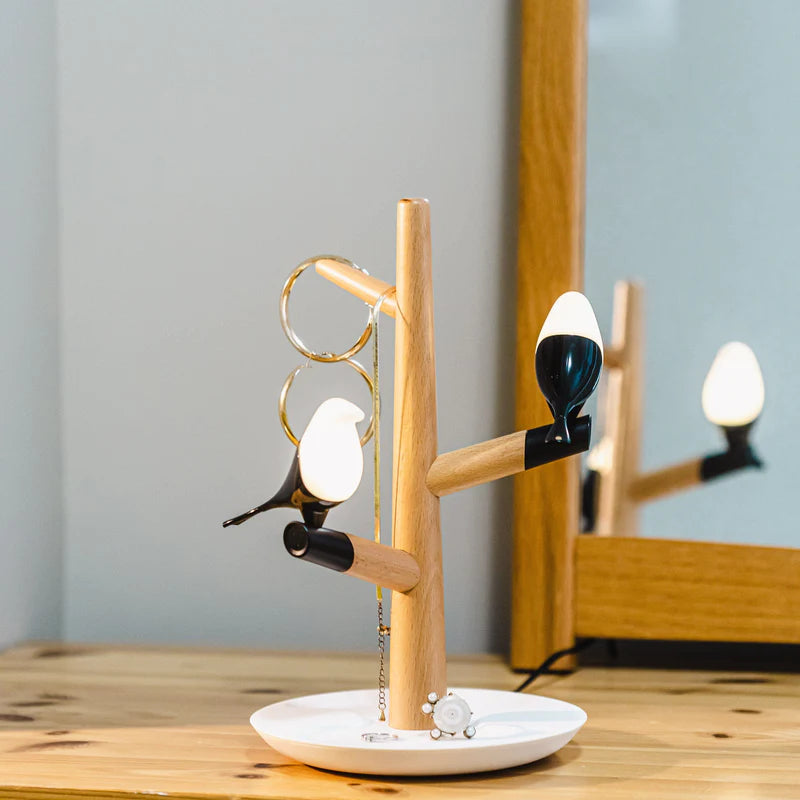 Bird's Lamp with dual wireless charger